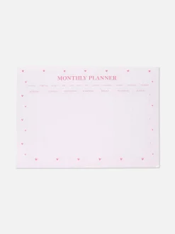 Agenda Mensuel A4 à Motifs Cœur|Primark Best