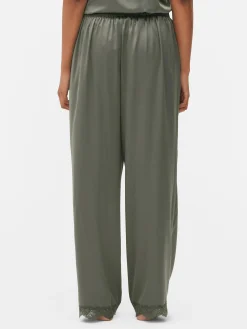 Bas De Pyjama En Satin à Finitions En Dentelle|Primark Clearance