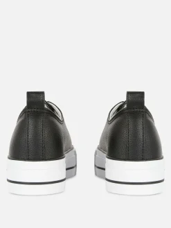 Baskets Basses Compensées En Simili Cuir|Primark