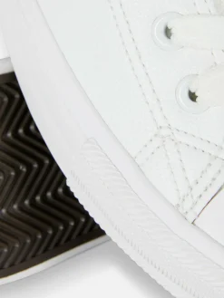 Baskets Basses En Simili Cuir|Primark New