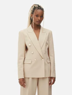 Blazer à Boutonnage Croisé Avec Bouton Métallisé|Primark Discount