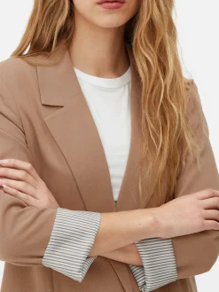 Blazer Ajusté à Effet Bord à Bord|Primark Best