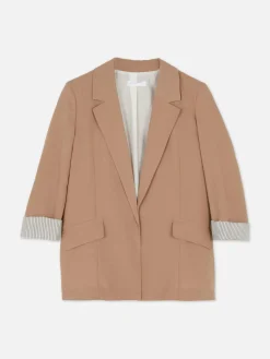 Blazer Ajusté à Effet Bord à Bord|Primark Best