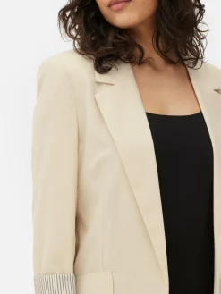 Blazer Ajusté à Effet Bord à Bord|Primark Discount