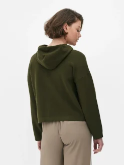 Blouson Bomber En Maille à Capuche|Primark Clearance