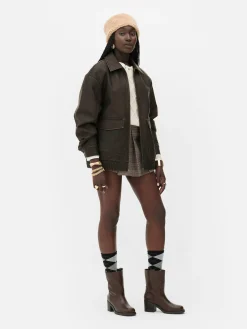 Blouson Bomber En Simili Cuir à Effet Vieilli Rita Ora|Primark New