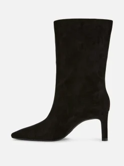 Bottes à Talons Aiguilles En Suédine|Primark Discount