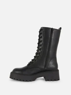 Bottes De Motard épaisses à Lacets|Primark Discount
