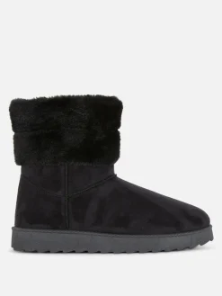 Bottes Doublées En Fausse Fourrure|Primark Clearance