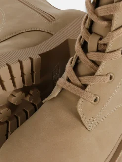 Bottes En Suédine à Lacets|Primark New