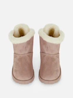 Bottines à Doublure Duveteuse Et Nœud Au Dos|Primark Discount
