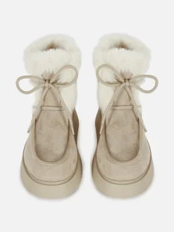 Bottines De Tablier En Fausse Fourrure Rita Ora|Primark Hot