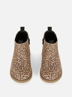 Bottines Zippées à Motif Léopard|Primark Outlet