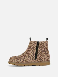 Bottines Zippées à Motif Léopard|Primark Outlet