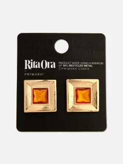 Boucles D'oreilles Carrées à Fausses Gemmes Rita Ora|Primark New