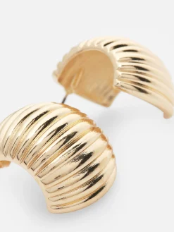 Boucles D'oreilles Incurvées Texturées The Edit|Primark Outlet