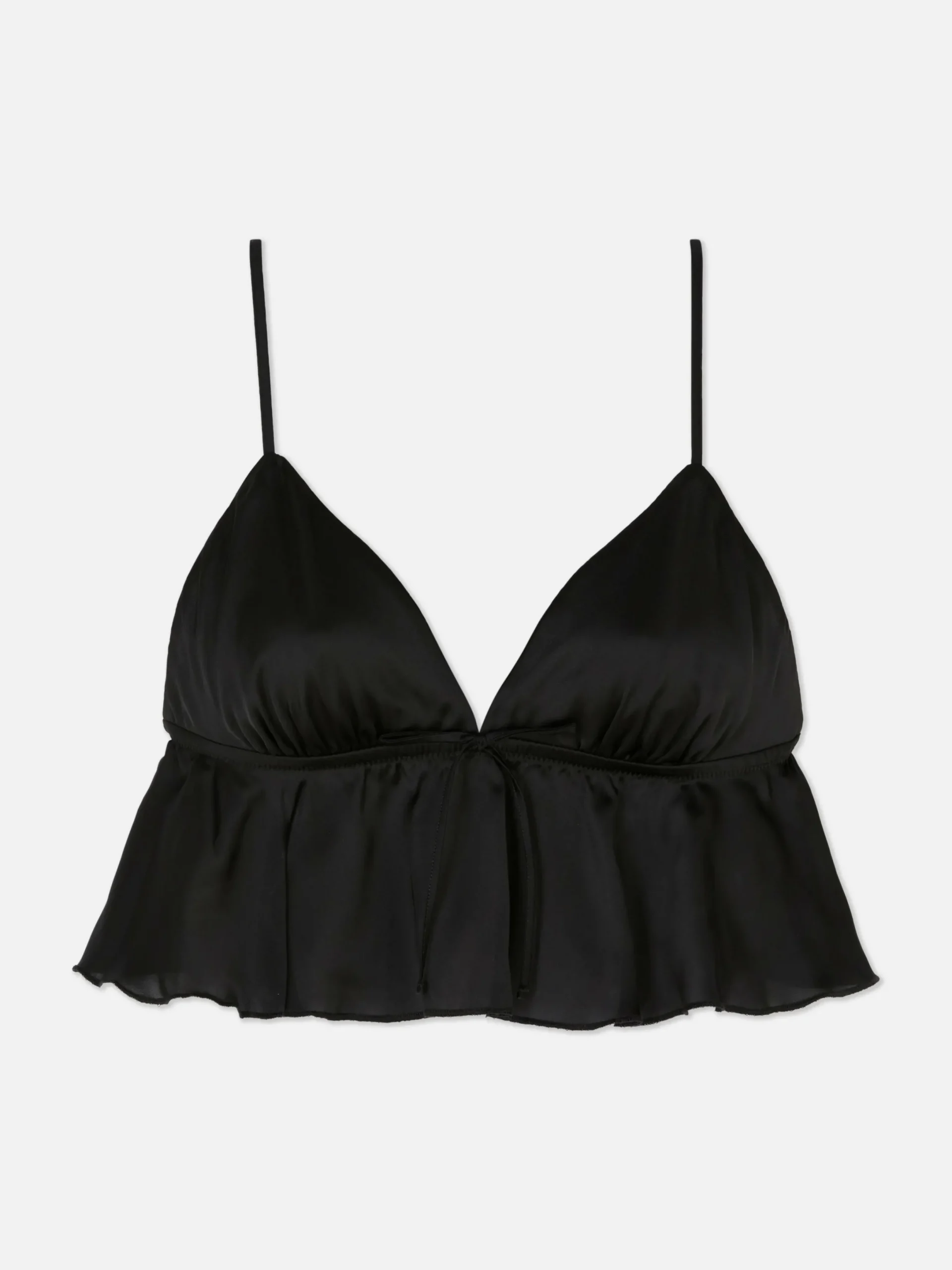Brassière Triangle Volantée En Satin|Primark Outlet