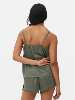 Caraco De Pyjama En Satin Et Dentelle à Coordonner|Primark Outlet