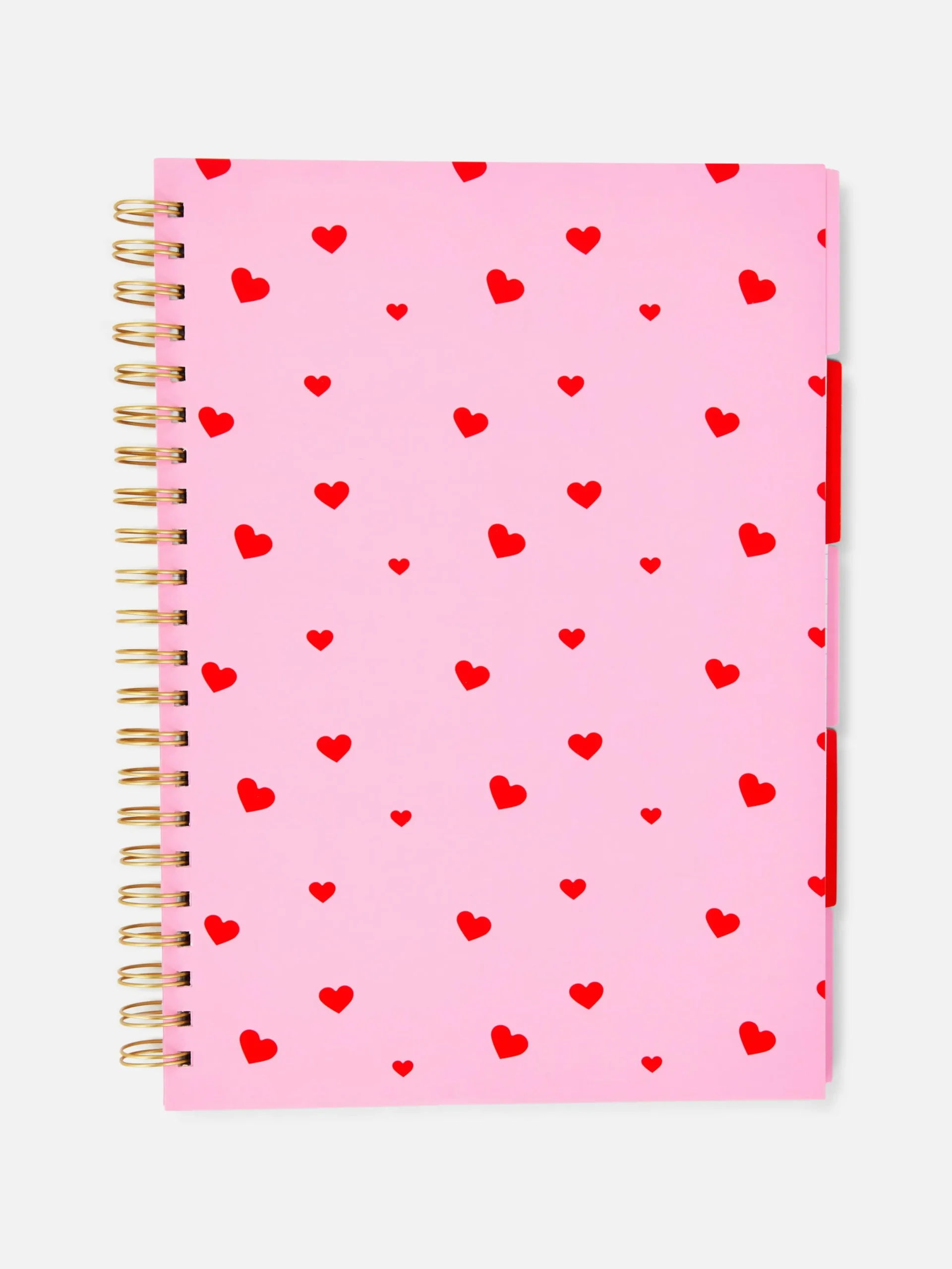 Carnet à Spirale A4 à Motif Cœur Avec Intercalaires|Primark Online