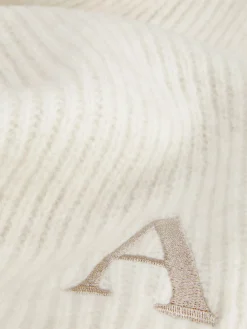 Écharpe En Maille Côtelée à Initiale Brodée|Primark Sale