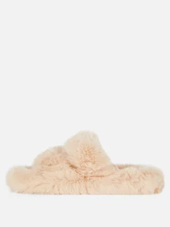 Chaussons Duveteux à Double Bride|Primark Outlet