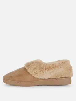 Chaussons Mocassins Doublés En Fausse Fourrure|Primark New