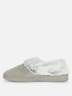 Chaussons Mocassins Doublés En Fausse Fourrure|Primark New