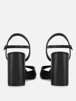 Chaussures à Talons Carrés Et Bride Incurvée Coupe Large|Primark Clearance