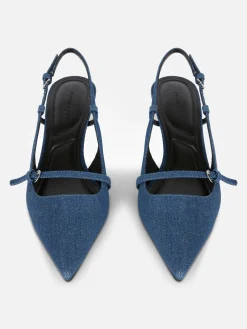 Chaussures En Jean à Talon Bas Et Boucle|Primark New