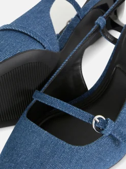 Chaussures En Jean à Talon Bas Et Boucle|Primark New