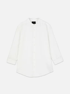 Chemise Boutonnée à Manches Retroussées|Primark