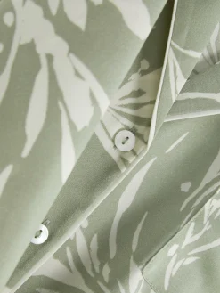 Chemise De Nuit En Satin à Motif Feuilles|Primark Sale