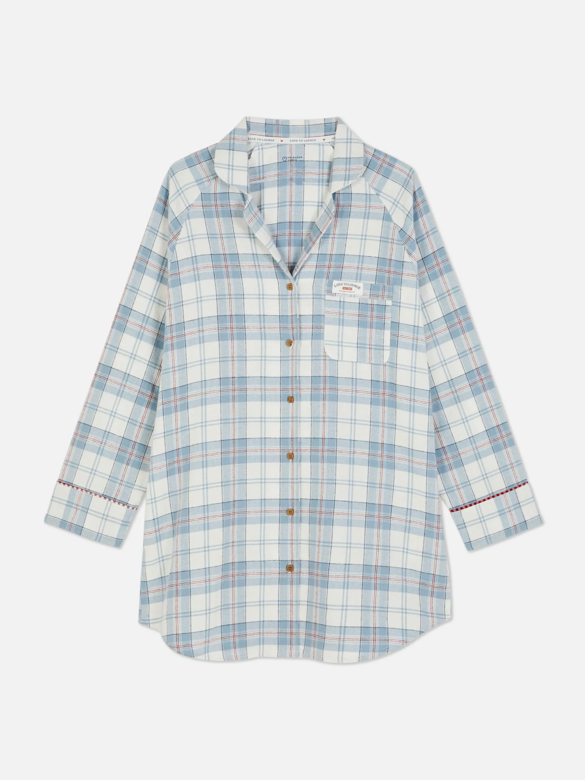 Chemise De Nuit Longue En Flanelle à Carreaux|Primark Outlet