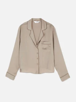 Chemise De Pyjama En Satin|Primark Clearance