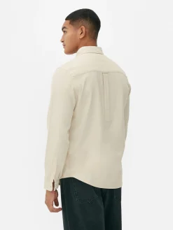 Chemise En Sergé De Coton à Manches Longues|Primark Discount