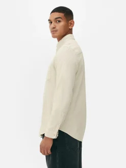 Chemise En Sergé De Coton à Manches Longues|Primark Discount