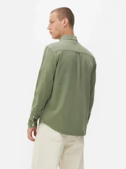 Chemise En Sergé De Coton à Manches Longues|Primark Clearance