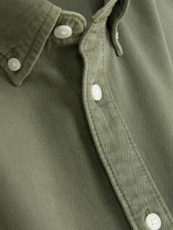 Chemise En Sergé De Coton à Manches Longues|Primark Clearance