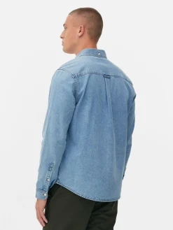 Chemise En Sergé De Coton à Manches Longues|Primark Outlet