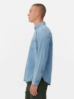 Chemise En Sergé De Coton à Manches Longues|Primark Outlet