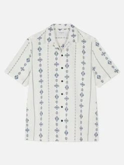 Chemise Froissée à Manches Courtes Et Motif Géométrique|Primark Clearance