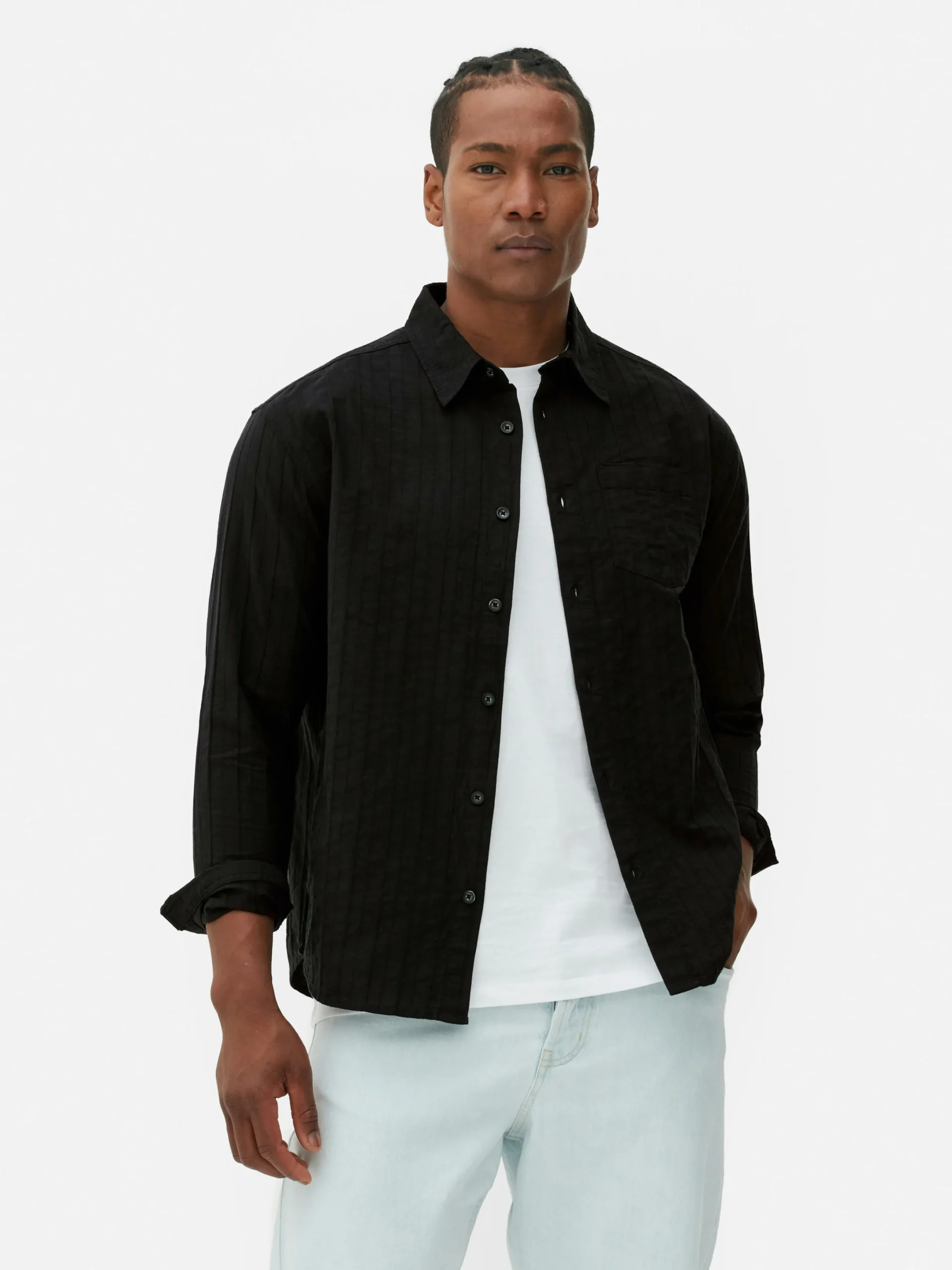 Chemise Jacquard à Manches Longues|Primark Best