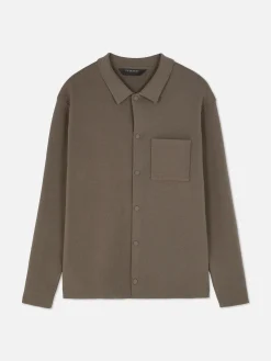Chemise Tricotée à Boutons-pression|Primark Outlet