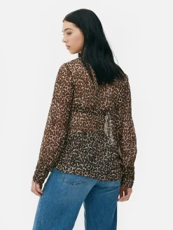 Chemisier Boutonné Avec Lien à Nouer Au Col|Primark Online