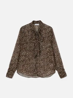 Chemisier Boutonné Avec Lien à Nouer Au Col|Primark Online