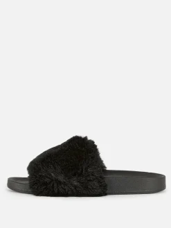 Claquettes En Fausse Fourrure|Primark