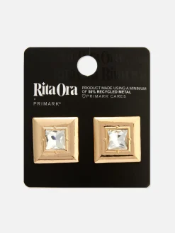 Clous D'oreilles Carrés à Fausses Gemmes Rita Ora|Primark New