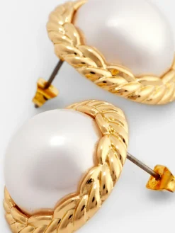 Clous D'oreilles Torsadés à Fausses Perles|Primark Hot