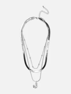 Collier à Superpositions Bouffant Avec Initiale|Primark Online