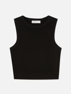 Débardeur Court à Col Ras-du-cou En Maille Côtelée|Primark Outlet